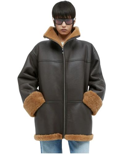 Totême Jackets > faux fur & shearling jackets - Gris