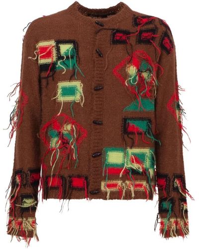 ANDERSSON BELL Er Village Intarsia Cardigan - Rot