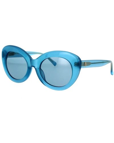 The Attico Occhiali da sole trasparenti blu oversize cat-eye