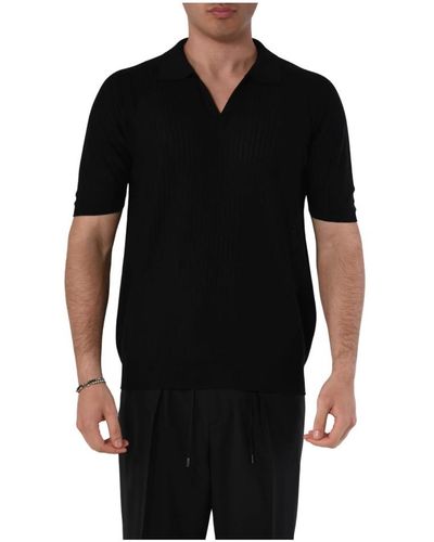 Roberto Collina Polo Shirts - Black