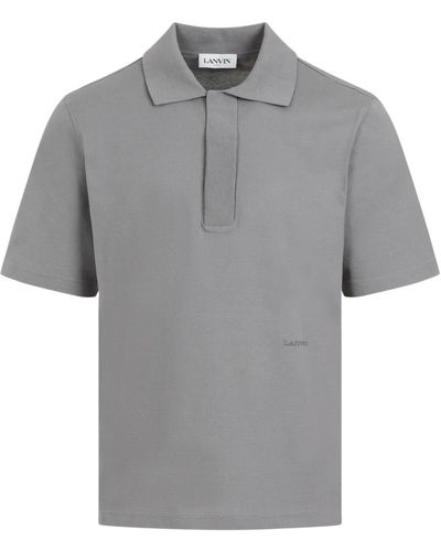 Lanvin Reguläres polo beton stil,polo shirts - Grau