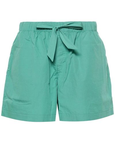 Tekla Shorts de algodón verde con logo