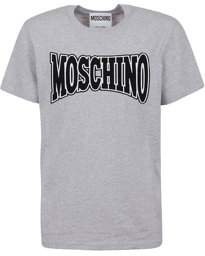 Moschino Saisonales Logo T-Shirt. - Grau