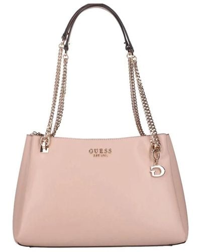 Guess Handtasche mit goldenen details - Pink