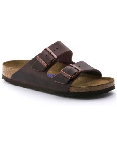 Birkenstock Sandals arizona soft footbed oiled nubuck leather - Marrón