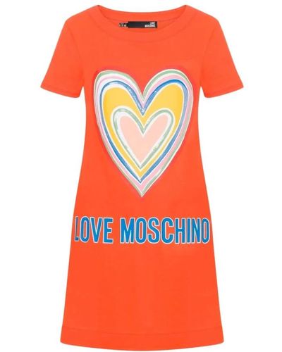 Love Moschino Short Dresses - Orange