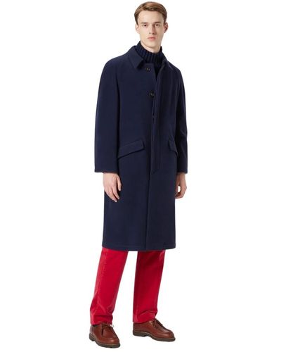 Massimo Alba Abarth cappotto in lana - Blu