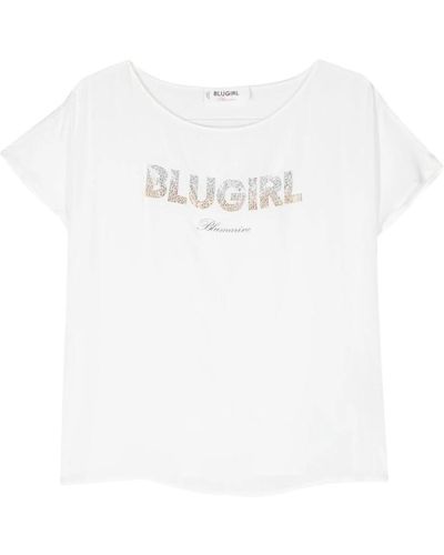Blugirl Blumarine Chalk tunika,elegante lavendel tunika - Weiß