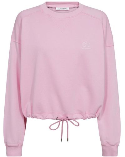 co'couture Bubblegum crop tie sweatshirt - Pink