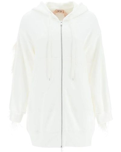 N°21 Sweatshirts & hoodies > zip-throughs - Blanc