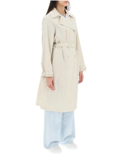 A.P.C. Coats > double-breasted coats - Blanc