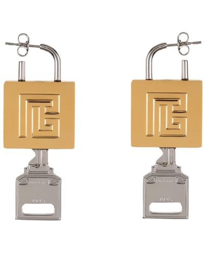 Balmain Orecchini key&lock - Metallizzato