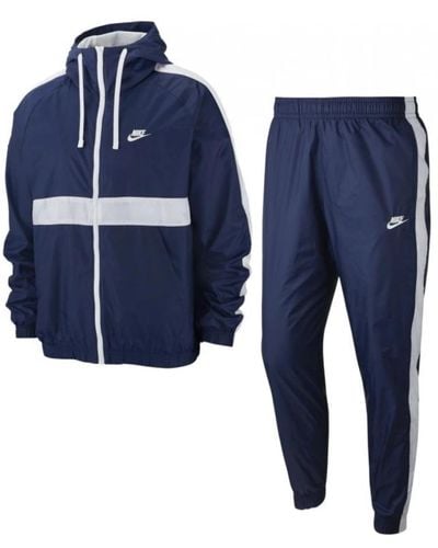 Nike Midnight navy kapuzen trainingsanzug - Blau