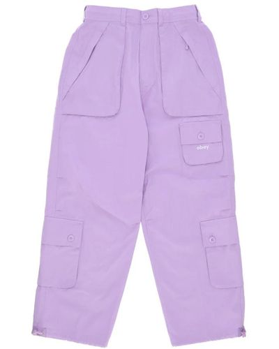 Obey Straight Trousers - Lila