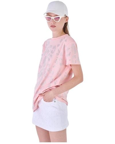 Silvian Heach T-shirt con strass - Rosa