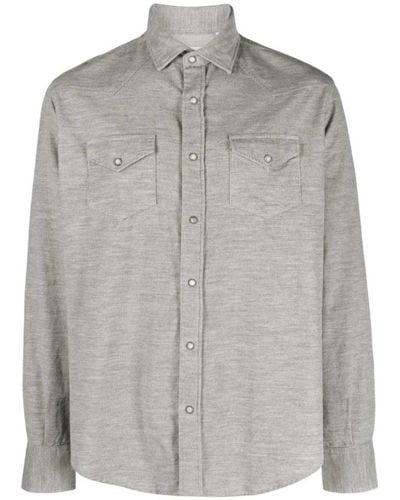 Eleventy Casual Shirts - Grey