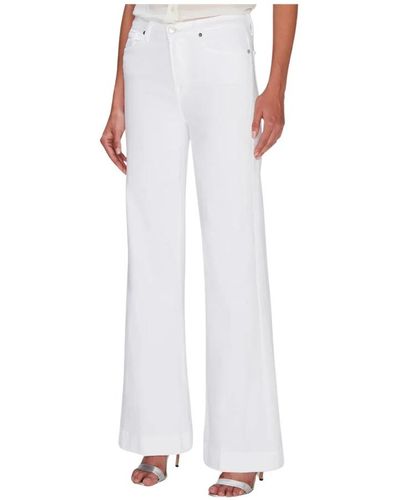 7 For All Mankind Wide pantaloni - Bianco