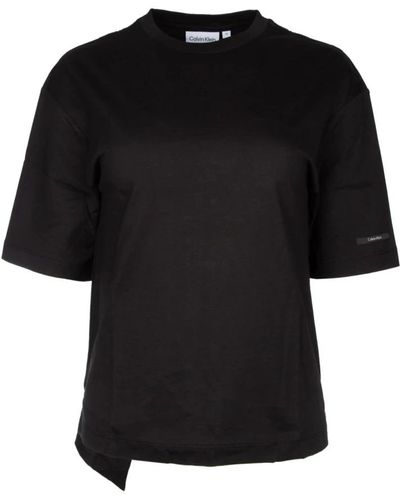 Calvin Klein Lässiges baumwoll-t-shirt für männer - Schwarz