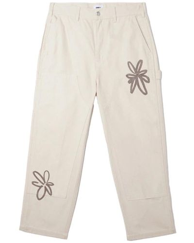 Obey Bedruckte carpenter pant - clay - Natur