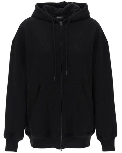 Wardrobe NYC Schwarzer zip-up hoodie