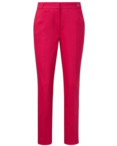 Comma, Cropped pantaloni - Rosso