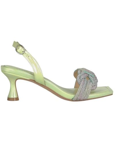 Alma En Pena. Knotted band heeled sandal - Grün