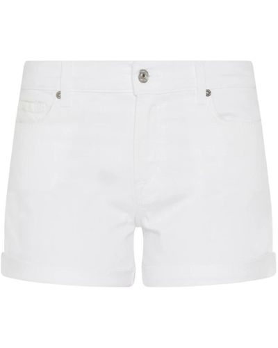 7 For All Mankind Weiße mid-rise denim shorts 7 for all kind