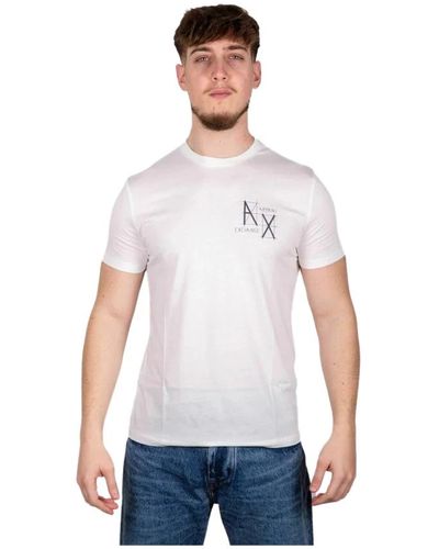 Armani Exchange Weißes archimede t-shirt