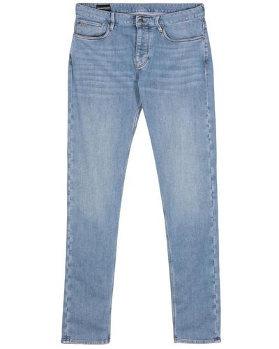 Emporio Armani Klassische j75 jeans mit 5 taschen - Blau