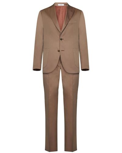 Boglioli Single Breasted Suits - Brown
