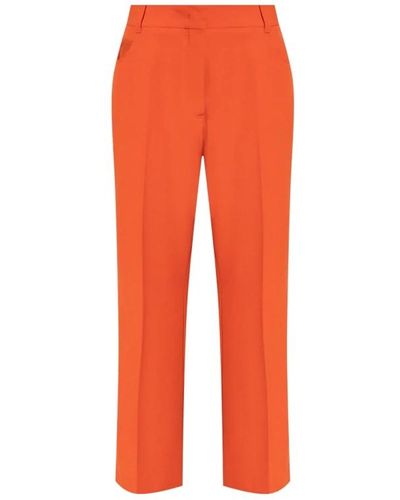 Stella McCartney Pantalones de lana con pierna acampanada - Naranja