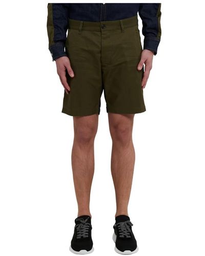 DSquared² Shorts due-toni in denim e cotone - Verde