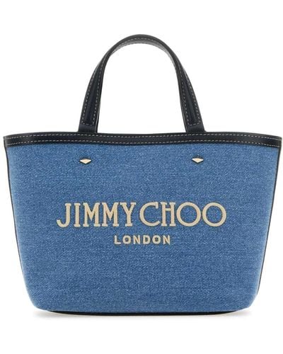 Jimmy Choo Mini denim marli handtasche - Blau