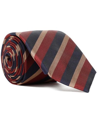 Dunhill Regimental cravatta in seta intrecciata - Rosso