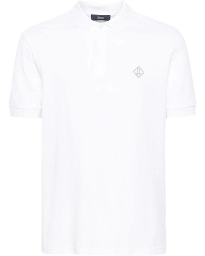 Herno Klassisches polo shirt für männer - Weiß