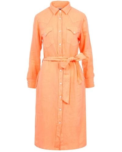 Roy Rogers Shirt dresses - Naranja
