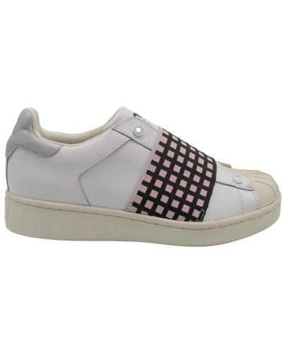 MOA Weiße rosa sneakers für frauen - Grau