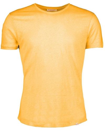 Orlebar Brown Tops > t-shirts - Jaune