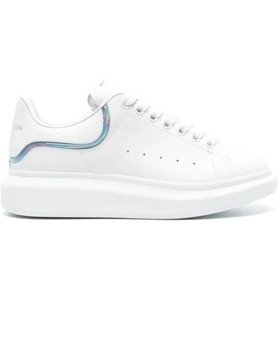 Alexander McQueen Weiße iridescent chunky sole sneakers