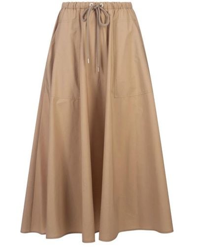 Moncler Midi Skirts - Brown