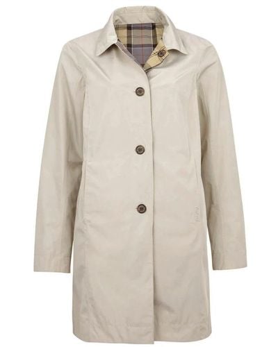 Barbour Single-Breasted Coats - Natural