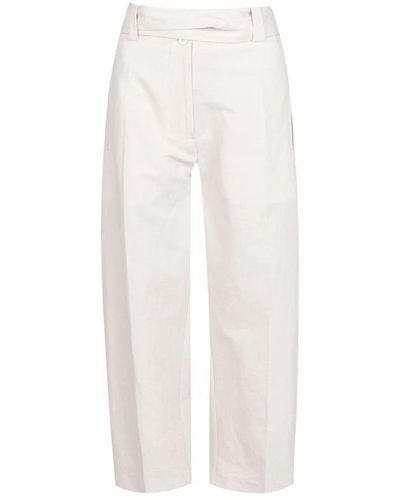 Moncler Pantaloni cropped - Bianco