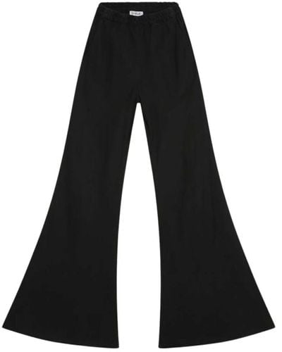 SOSUE Pantalones de talle alto de lino - Negro