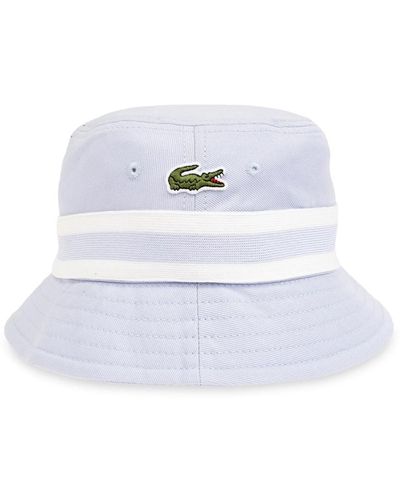 Lacoste Cappello a secchiello con logo - Bianco