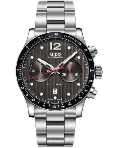 MIDO Multifort chronograph aluminium bezel - Nero