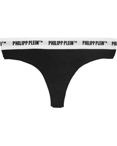 Philipp Plein Pack de tanga de algodón negro