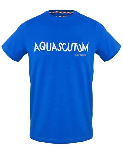 Aquascutum T-shirt in cotone da - Blu