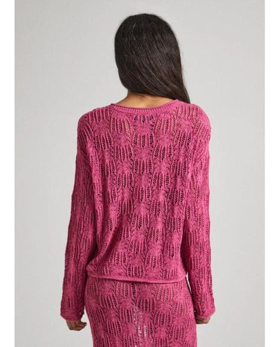 Pepe Jeans Round-Neck Knitwear - Pink