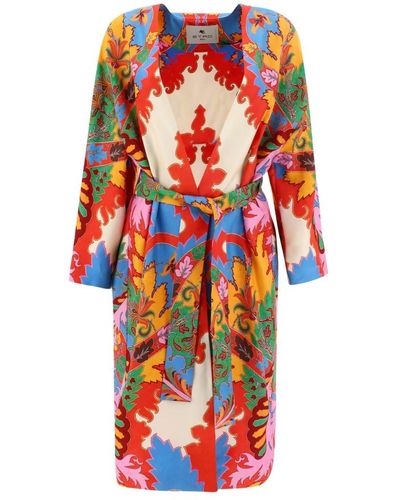 Etro Kimono paisley stampato archivio - Rosso