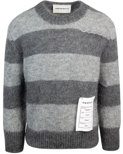 Amaranto Round-Neck Knitwear - Gray